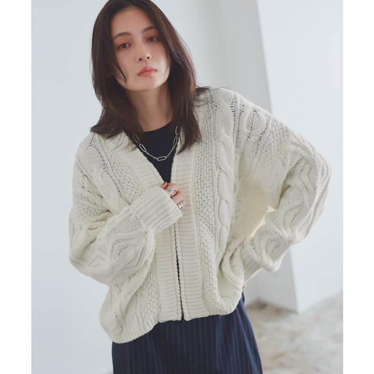 [RASW]ウール混ケーブルジップカーディガン カーディガン ジップ | Pierrot | 詳細画像15 