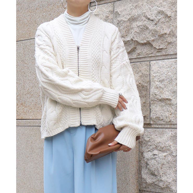 [RASW]ウール混ケーブルジップカーディガン カーディガン ジップ | Pierrot | 詳細画像21 