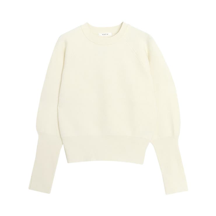 オフホワイト | スウェットライクボリュームスリーブニット ニット スウェットライク | Pierrot