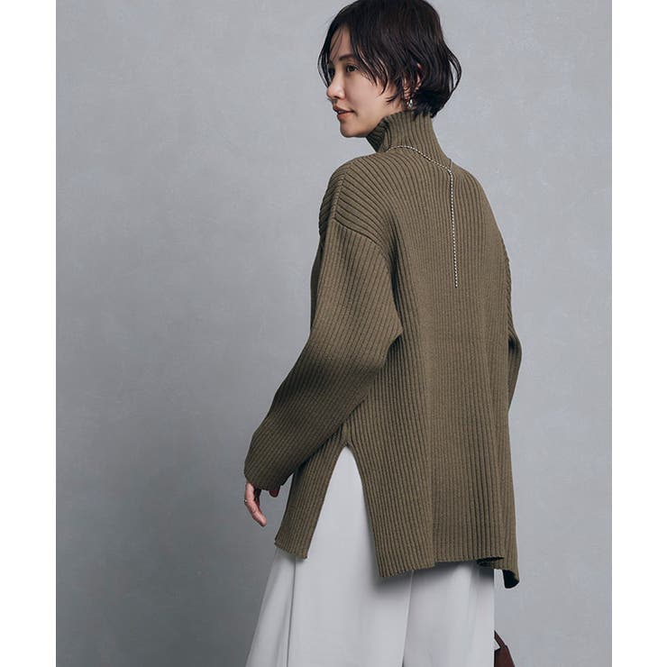 モカーキ | [RASW]ハイネックオーバーリブニット RASW リブニット | Pierrot