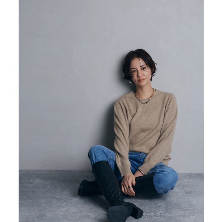 ニット レディース カシミヤ100％ クルーネックRASW 送料無料 RASW ニット レディース カシミヤ100％ クルーネックRASW 送料