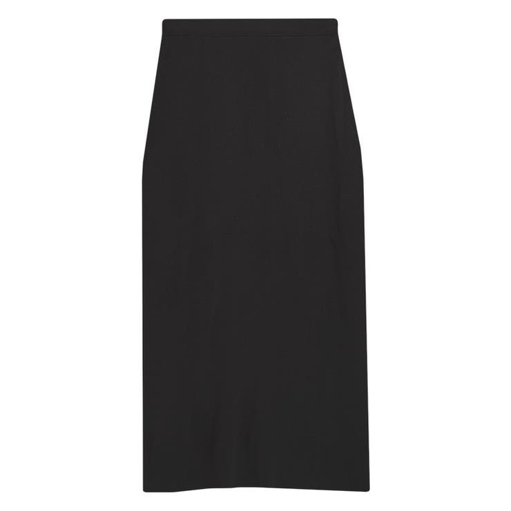 ブラック | リネンタッチIラインニットスカート スカート ニット | Pierrot