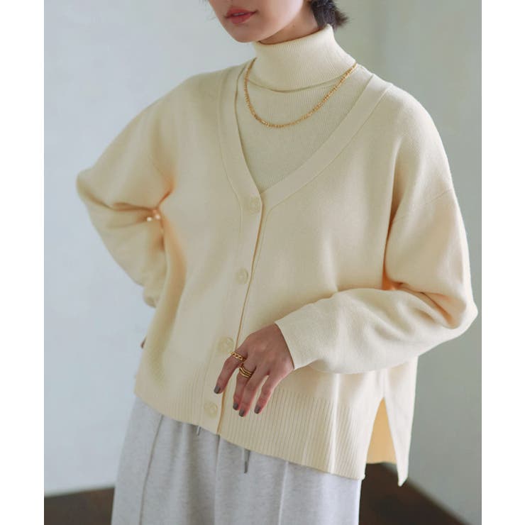 アイボリー | [RASW]綿シルクニットカーディガン カーディガン ニット | Pierrot