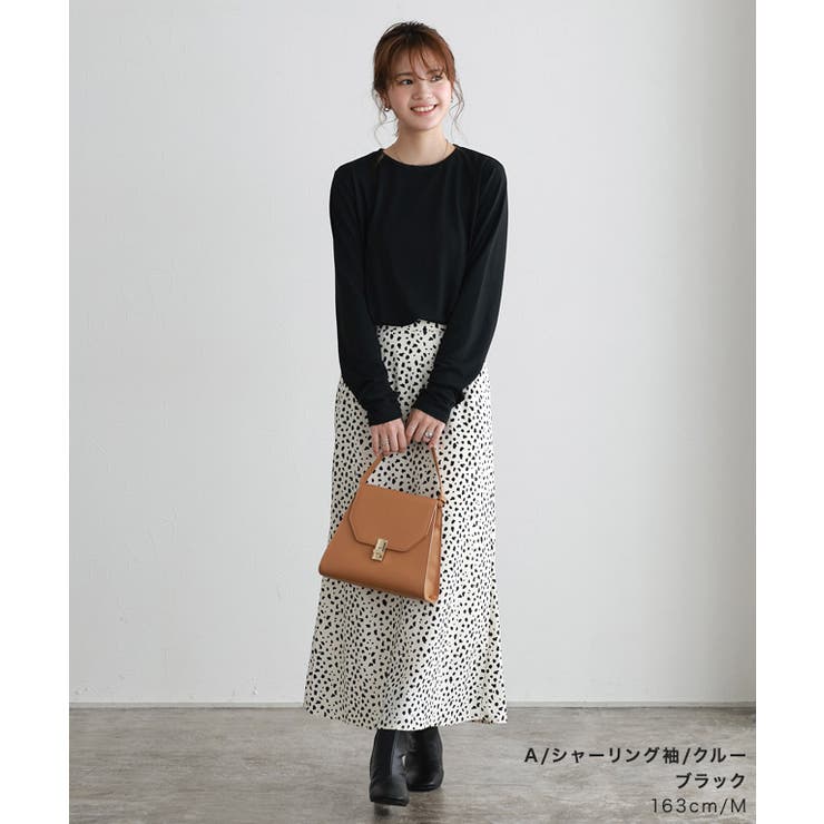 【袖くしゅ 指穴袖】ネック 袖が選べるデザインカットソー | Pierrot | 詳細画像13 