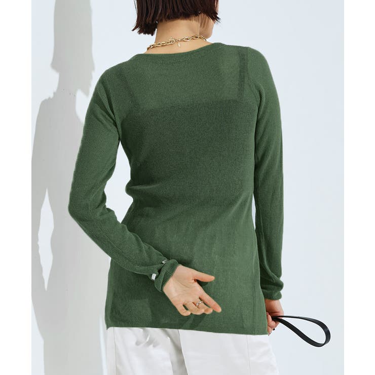 [RASW]リネンシアーロングカーデ カーディガン シアー | Pierrot | 詳細画像7 