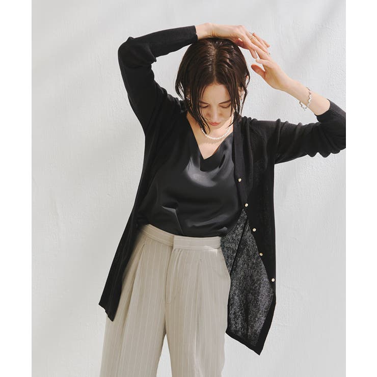 [RASW]リネンシアーロングカーデ カーディガン シアー | Pierrot | 詳細画像25 