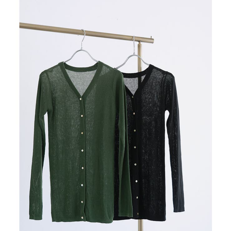 [RASW]リネンシアーロングカーデ カーディガン シアー | Pierrot | 詳細画像27 