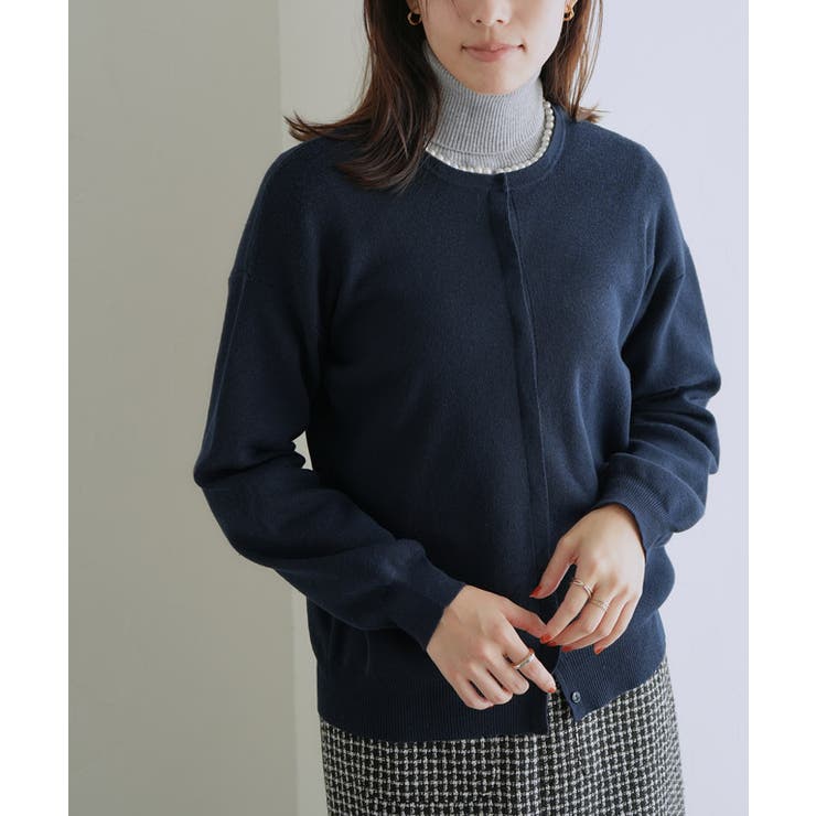 ネイビー | マルチwayコットンタッチニットカーディガン カーディガン ニット | Pierrot