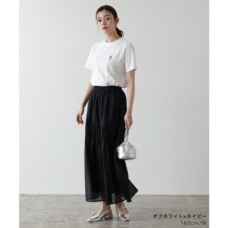 刺繍ロゴTシャツ Tシャツ ロゴT[品番：PRTW0004770]｜Pierrot