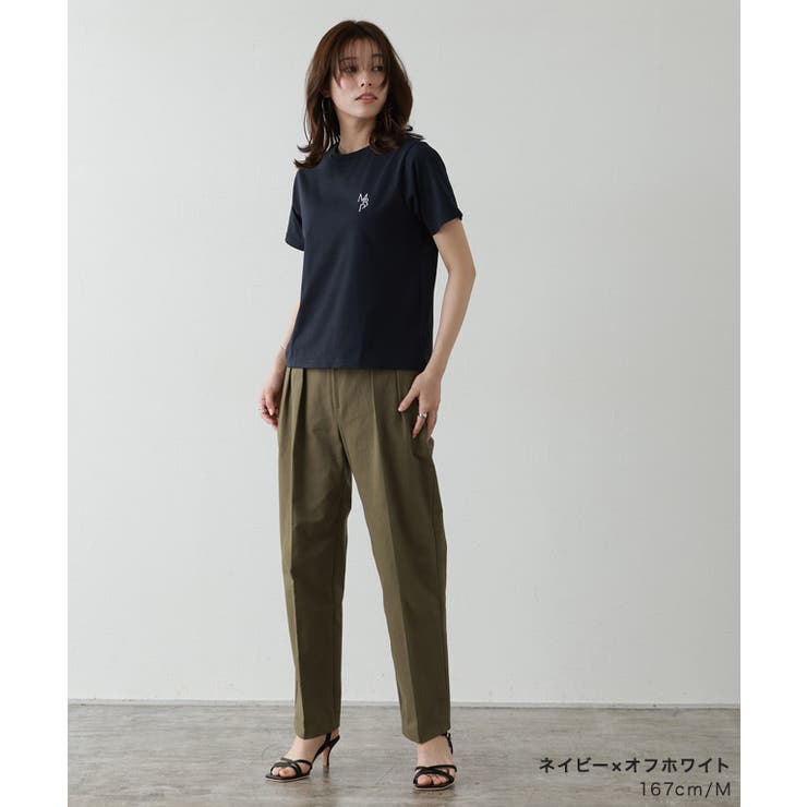 刺繍ロゴTシャツ Tシャツ ロゴT[品番：PRTW0004770]｜Pierrot
