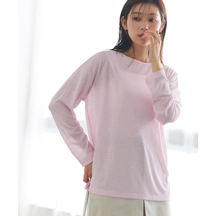 シアーロングスリーブTシャツ 透け感 春トップス | Pierrot | 詳細画像28 