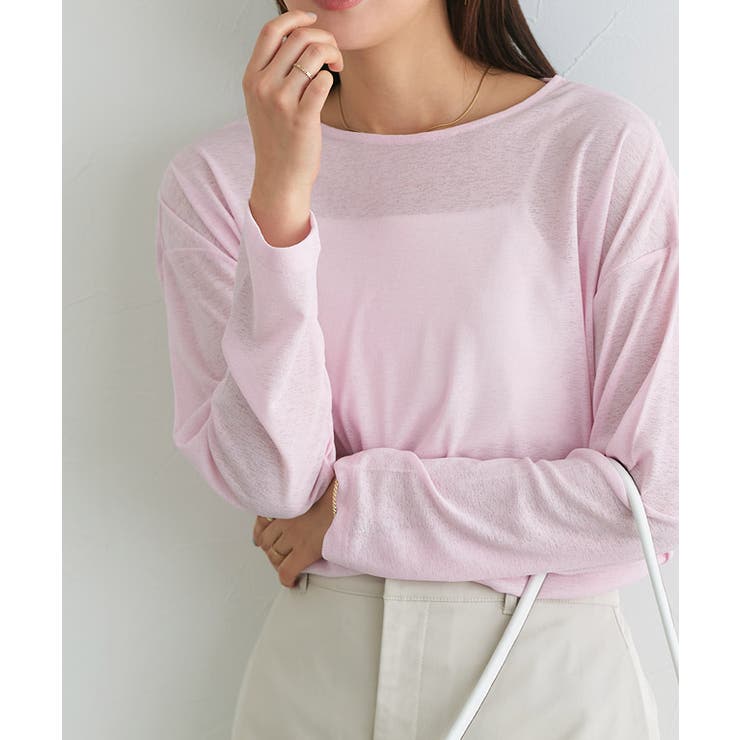 シアーロングスリーブTシャツ ロンT 春服[品番：PRTW0004699