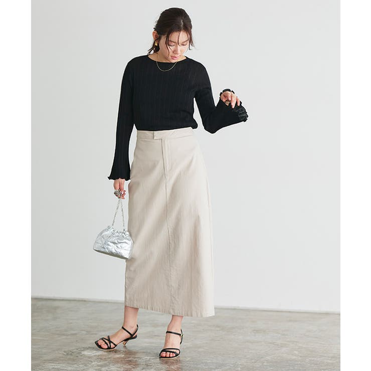 シアーフレアスリーブリブニット リブニット シアー | Pierrot | 詳細画像26 