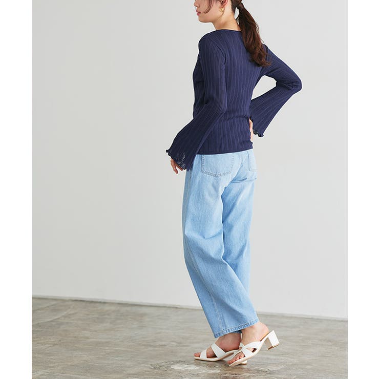 シアーフレアスリーブリブニット リブニット シアー | Pierrot | 詳細画像29 