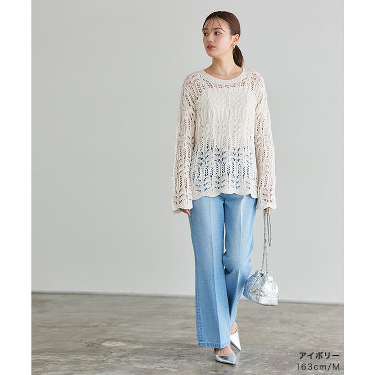 新発売 新商品 クロシェ編みニット ニット クロシェ編み[品番：PRTW0004754 バッグ