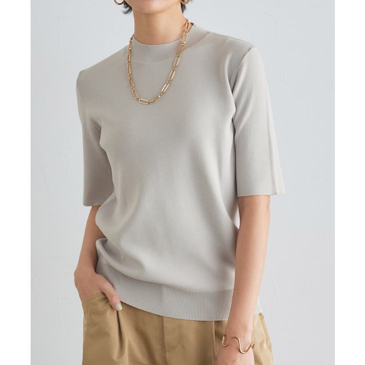ライトグレージュ | [RASW]多機能ハーフスリーブニット ニット 半袖 | Pierrot