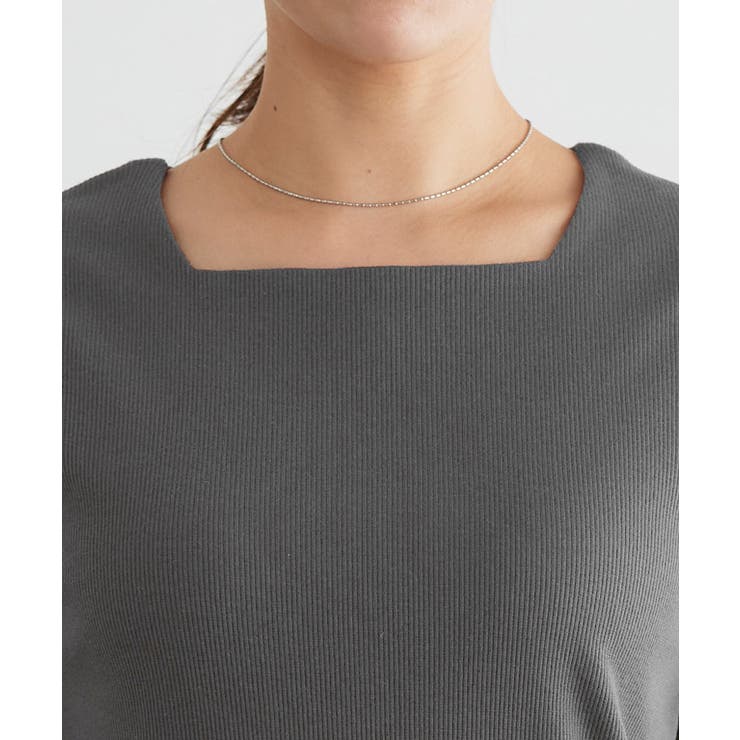 選べるネック5分袖テレコリブカットソー カットソー リブ | Pierrot | 詳細画像5 