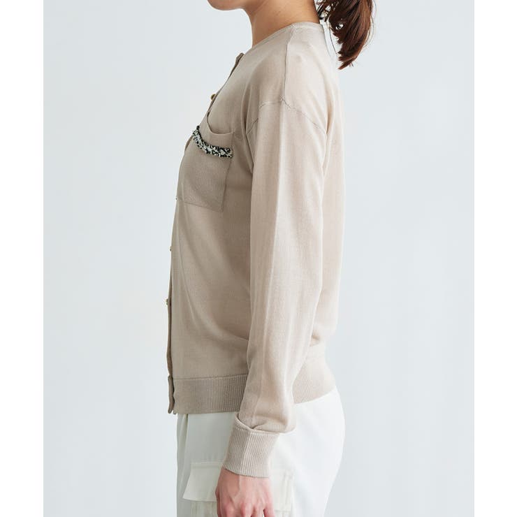 ツイードリボンポケットシアーカーディガン カーディガン ツイード | Pierrot | 詳細画像8 