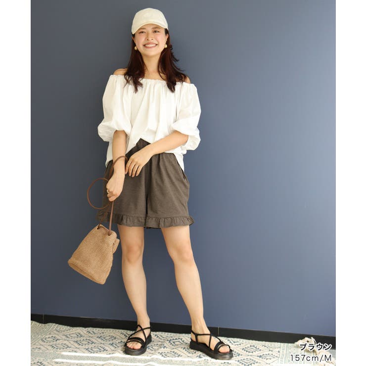 ヘムフリルショートパンツ ラッシュガード 水着[品番