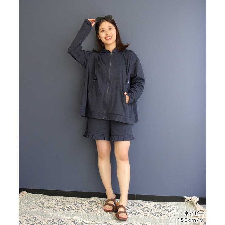 ヘムフリルショートパンツ ラッシュガード 水着[品番