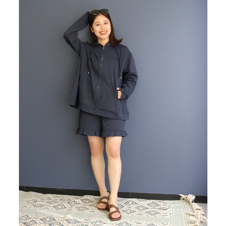 ヘムフリルショートパンツ ラッシュガード 水着[品番