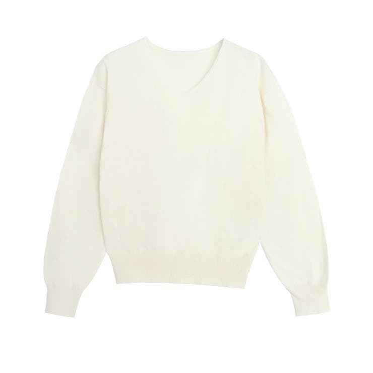 アイボリー | 洗えるふんわりカシミヤタッチニット カシミヤタッチ ニット | Pierrot