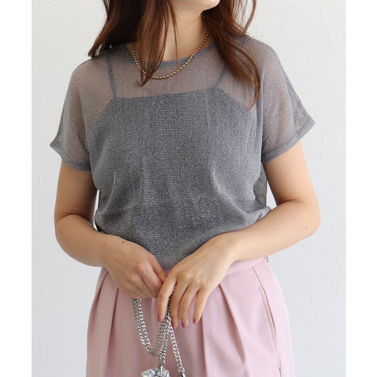 袖が選べるシアーカットソー Tシャツ フレンチスリーブ[品番