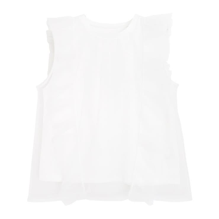 オフホワイト | チュールフリルカットソー カットソー チュール | Pierrot