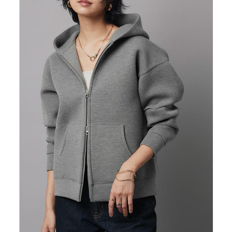 【極希少】ジャンポールゴルチエ ジップパーカー ショート丈 40 濃茶 ダンボールダブルジップパーカー パーカー ダンボール素材[品番