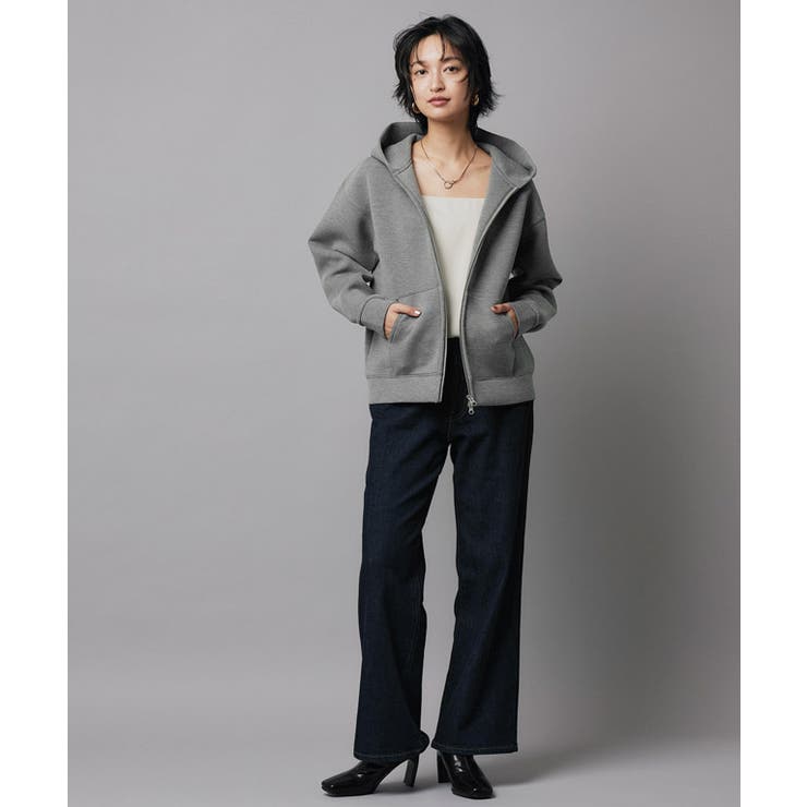 トゥービーシック　　ロングパーカー　美品　ダンボール ビジューパーカー 40 トゥービーシック 黒 ロングパーカー 美品 ダンボールビジュー