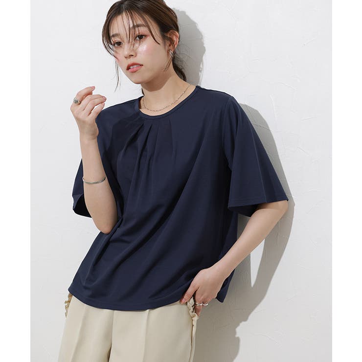 接触冷感セミフレアスリーブTシャツ Ｔシャツ セミフレア袖 | Pierrot | 詳細画像18 