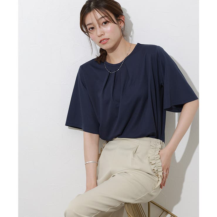 接触冷感セミフレアスリーブTシャツ Ｔシャツ セミフレア袖 | Pierrot | 詳細画像20 