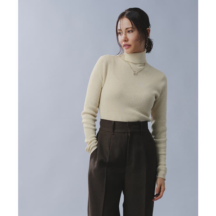 [RASW]ラメリブタートルネックニット ラメ リブ | Pierrot | 詳細画像25 