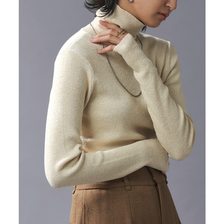 [RASW]ラメリブタートルネックニット ラメ リブ | Pierrot | 詳細画像27 