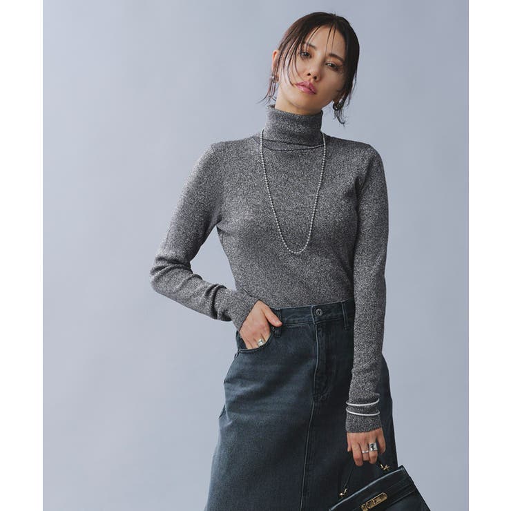 [RASW]ラメリブタートルネックニット ラメ リブ | Pierrot | 詳細画像16 