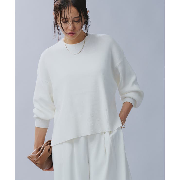 オフホワイト | [RASW]綿100%総針ニット RASW ニット | Pierrot