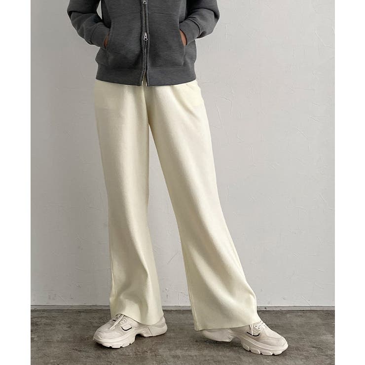 アイボリー | [RASW]ニットストレートパンツ パンツ ストレート | Pierrot