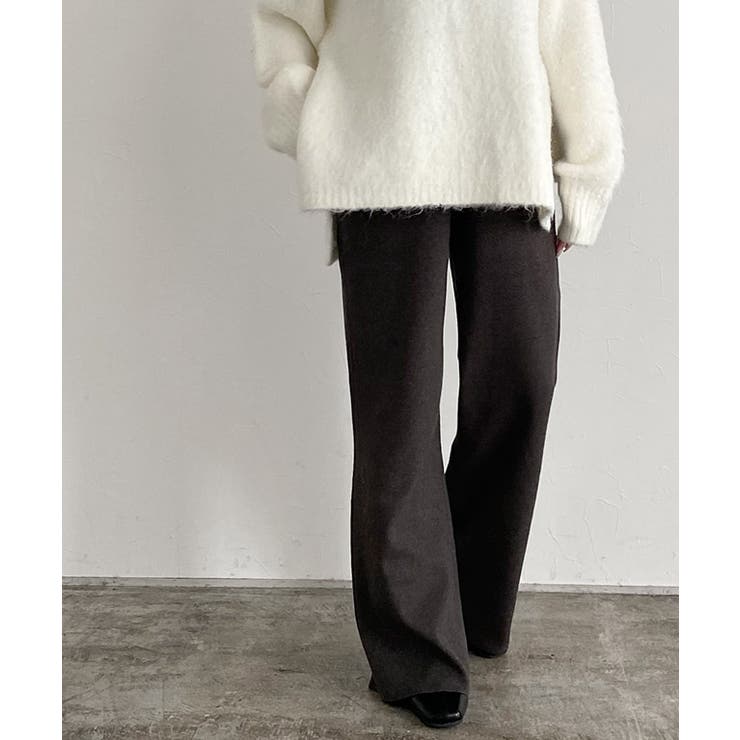杢チャコール | [RASW]ニットストレートパンツ パンツ ストレート | Pierrot