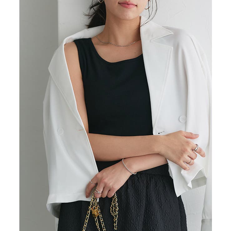 ブラック | 選べるカップ付きインナー キャミソール タンクトップ | Pierrot