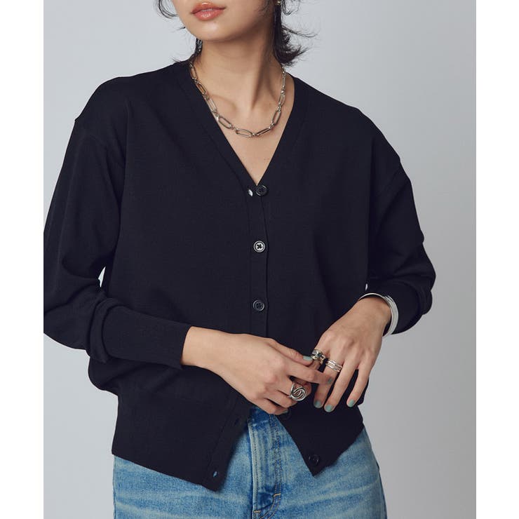 ブラック | [RASW]多機能Vネックカーディガン カーディガン Vネック | Pierrot