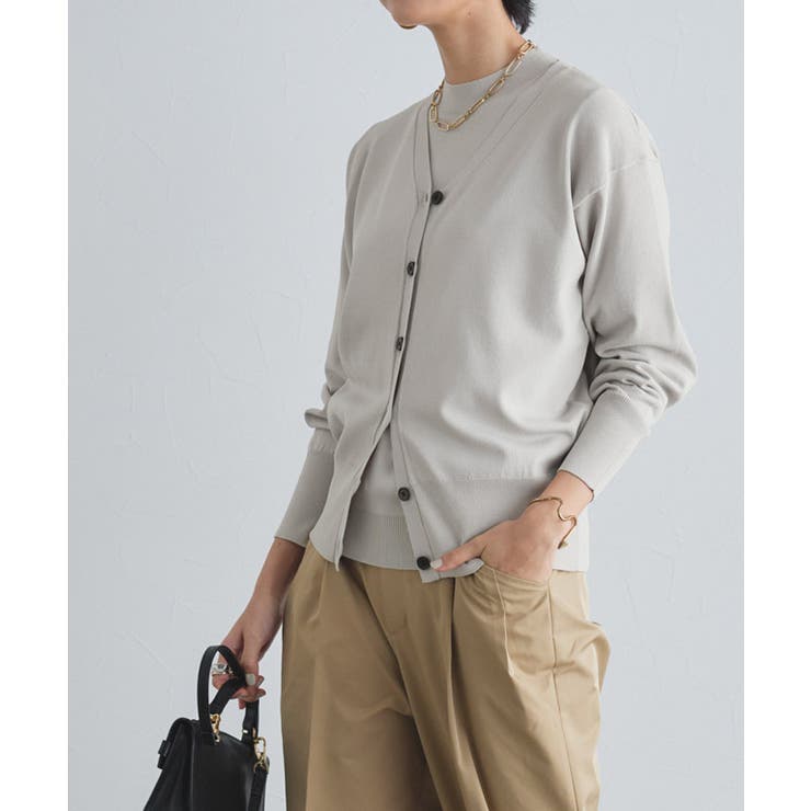 ライトグレージュ | [RASW]多機能Vネックカーディガン カーディガン Vネック | Pierrot