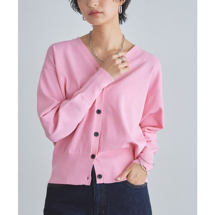 ピンク | [RASW]多機能Vネックカーディガン カーディガン Vネック | Pierrot