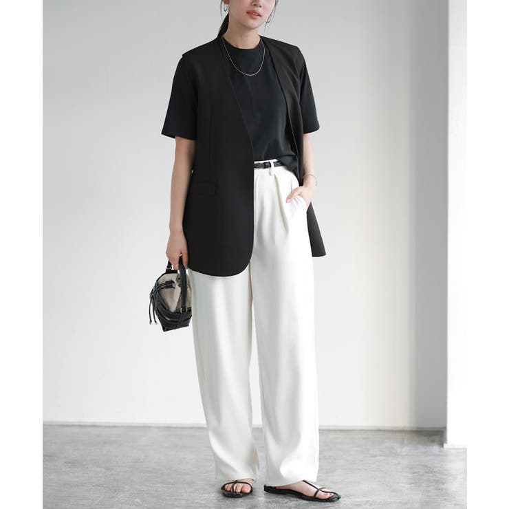 イージーケアバックジップデザインTシャツ Tシャツ ラウンドヘム | Pierrot | 詳細画像30 