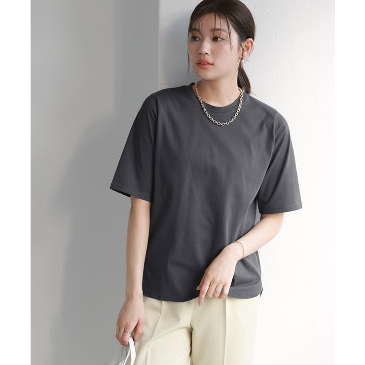 イージーケアバックジップデザインTシャツ Tシャツ ラウンドヘム | Pierrot | 詳細画像21 