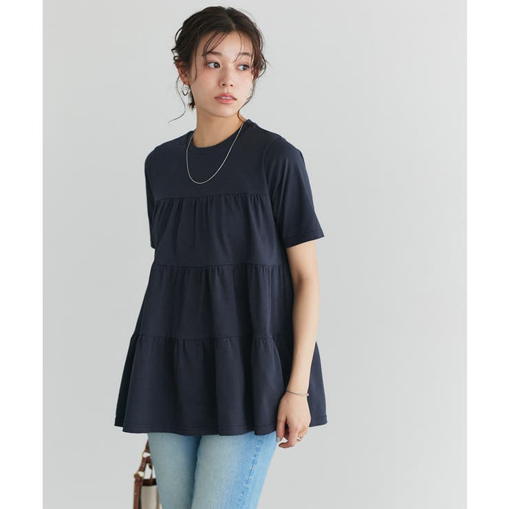 イージーケアティアードTシャツ Tシャツ ティアードデザイン | Pierrot | 詳細画像25 