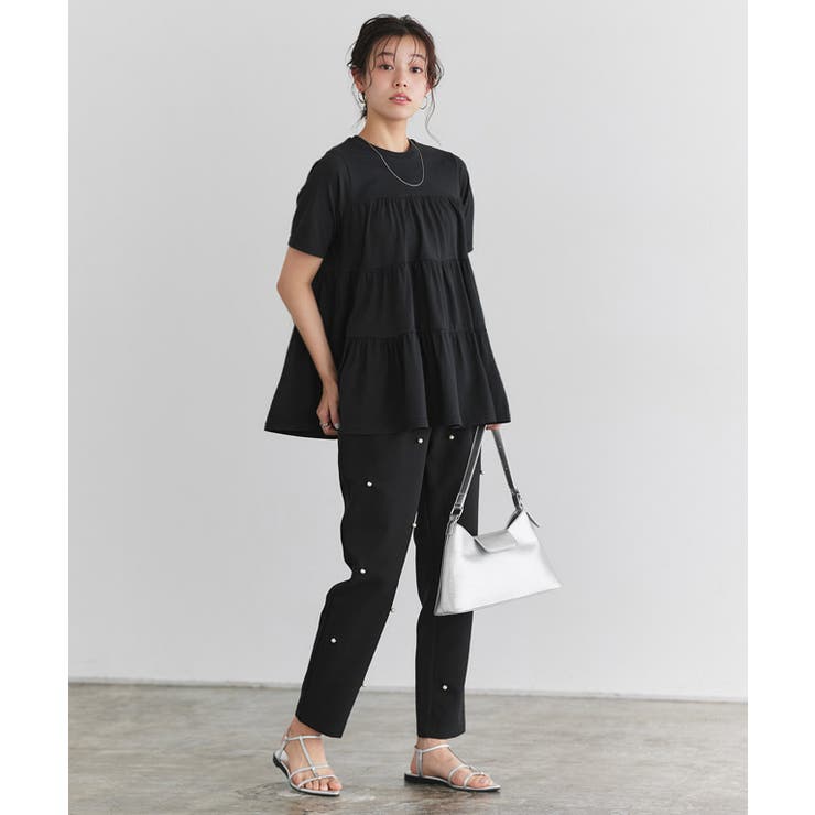 イージーケアティアードTシャツ Tシャツ ティアードデザイン | Pierrot | 詳細画像29 