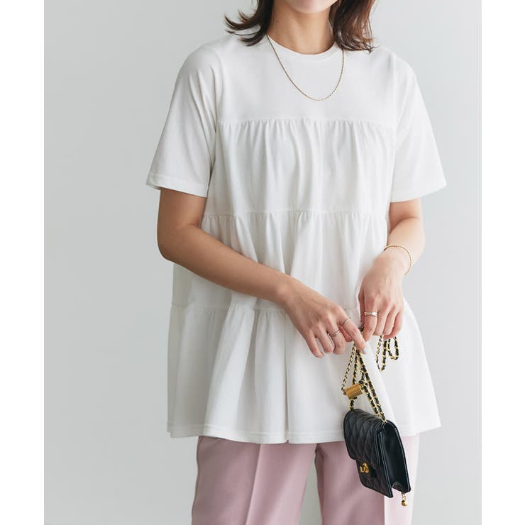 イージーケアティアードTシャツ Tシャツ ティアードデザイン | Pierrot | 詳細画像18 
