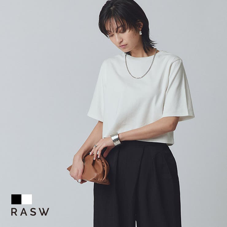 コーマコットンクロップドTシャツ Tシャツ コーマ糸[品番