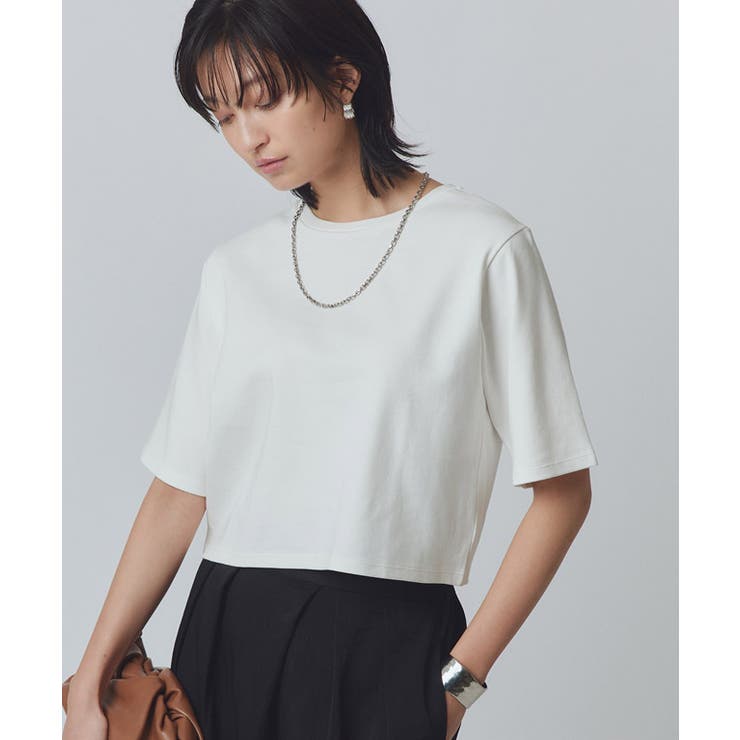 コーマコットンクロップドTシャツ Tシャツ コーマ糸[品番