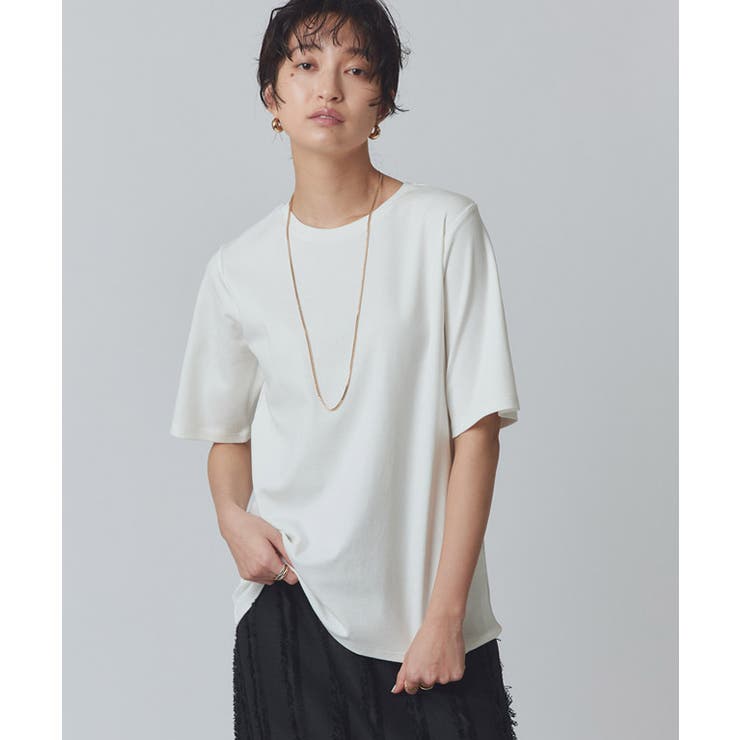 オフホワイト | [RASW]コーマコットン五分袖Tシャツ Tシャツ コーマコットン | Pierrot